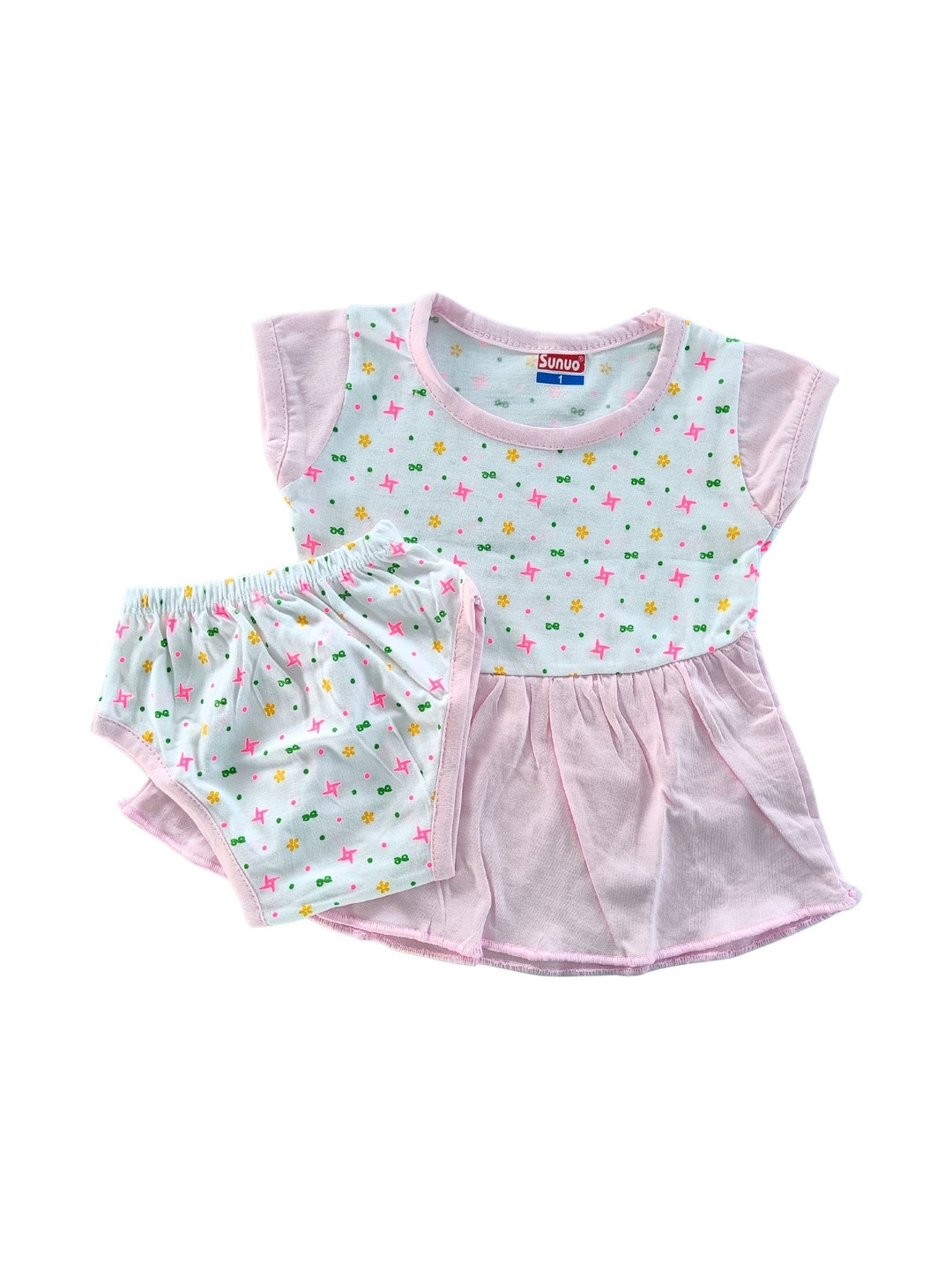 SUNUO Floral Print A-Line Dress