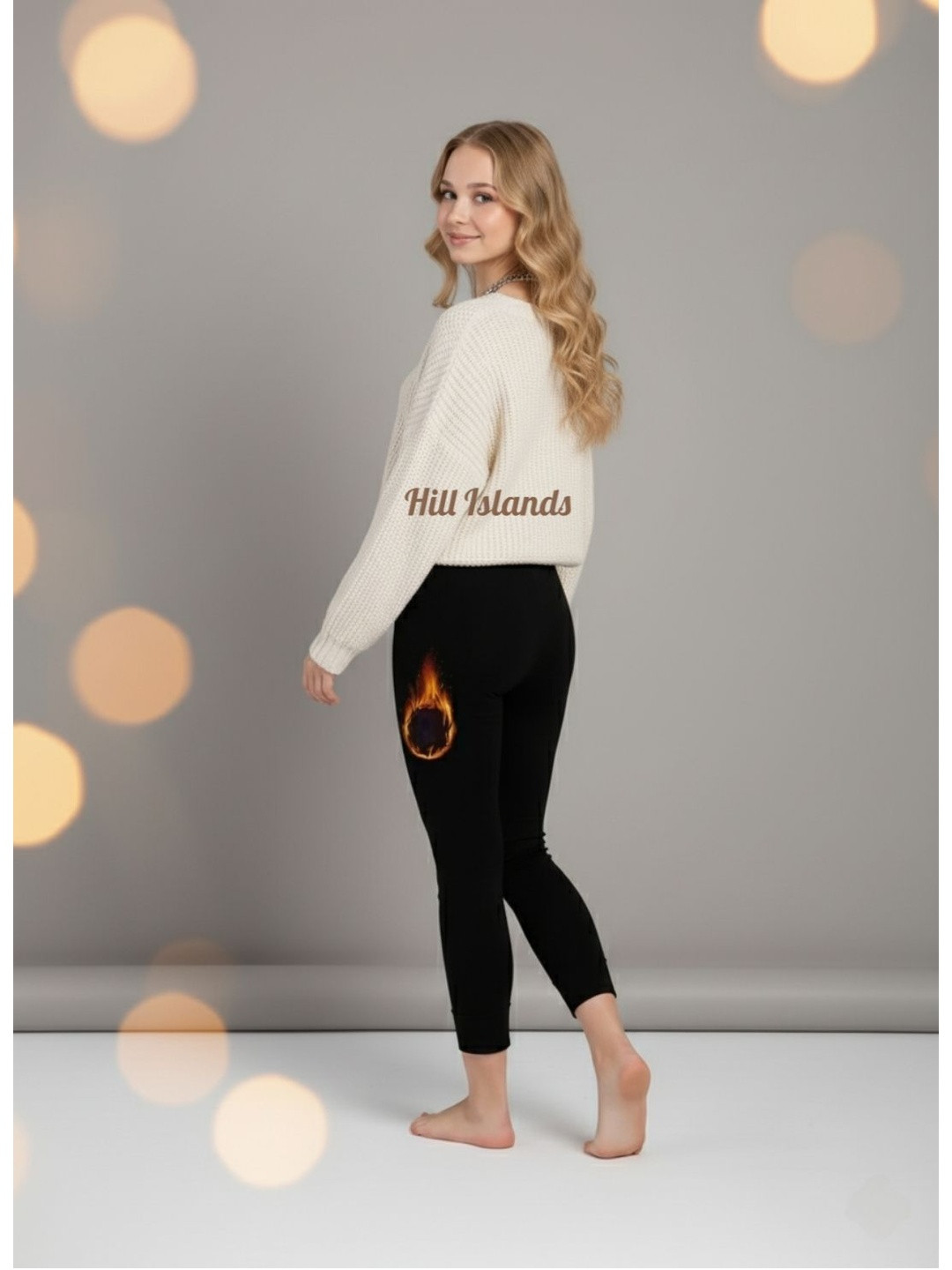 Hill Islands Single Tone Luxe Thermal Winter Fur Warm Stretchable Stockings