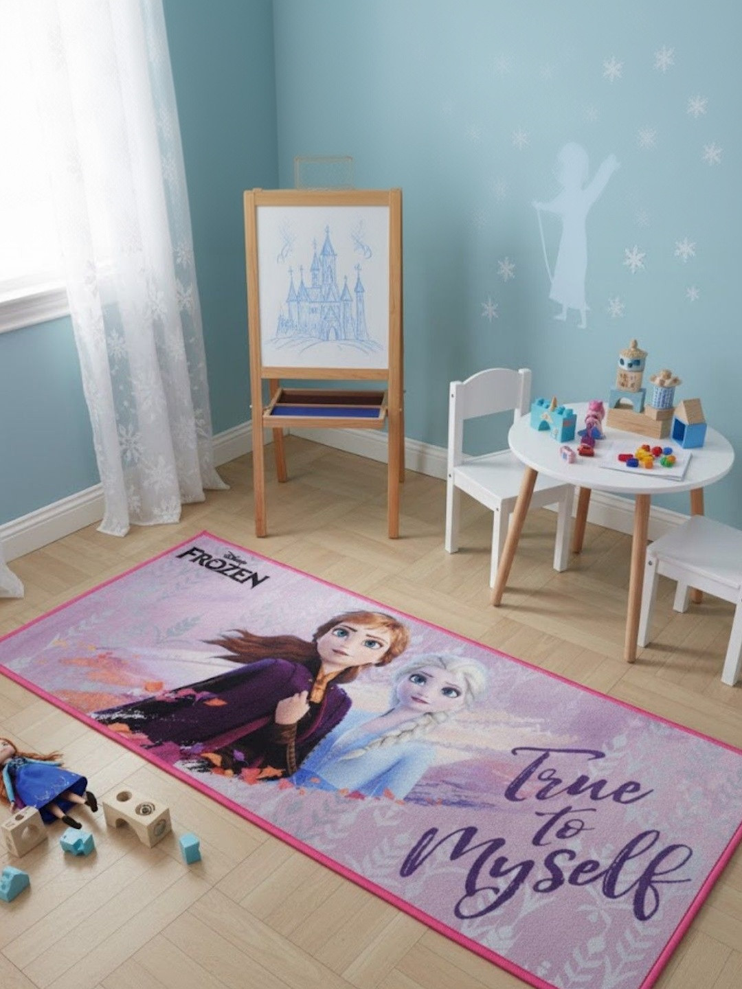 Disney Frozen Runner Printed Anti-Skid Backing Carpet