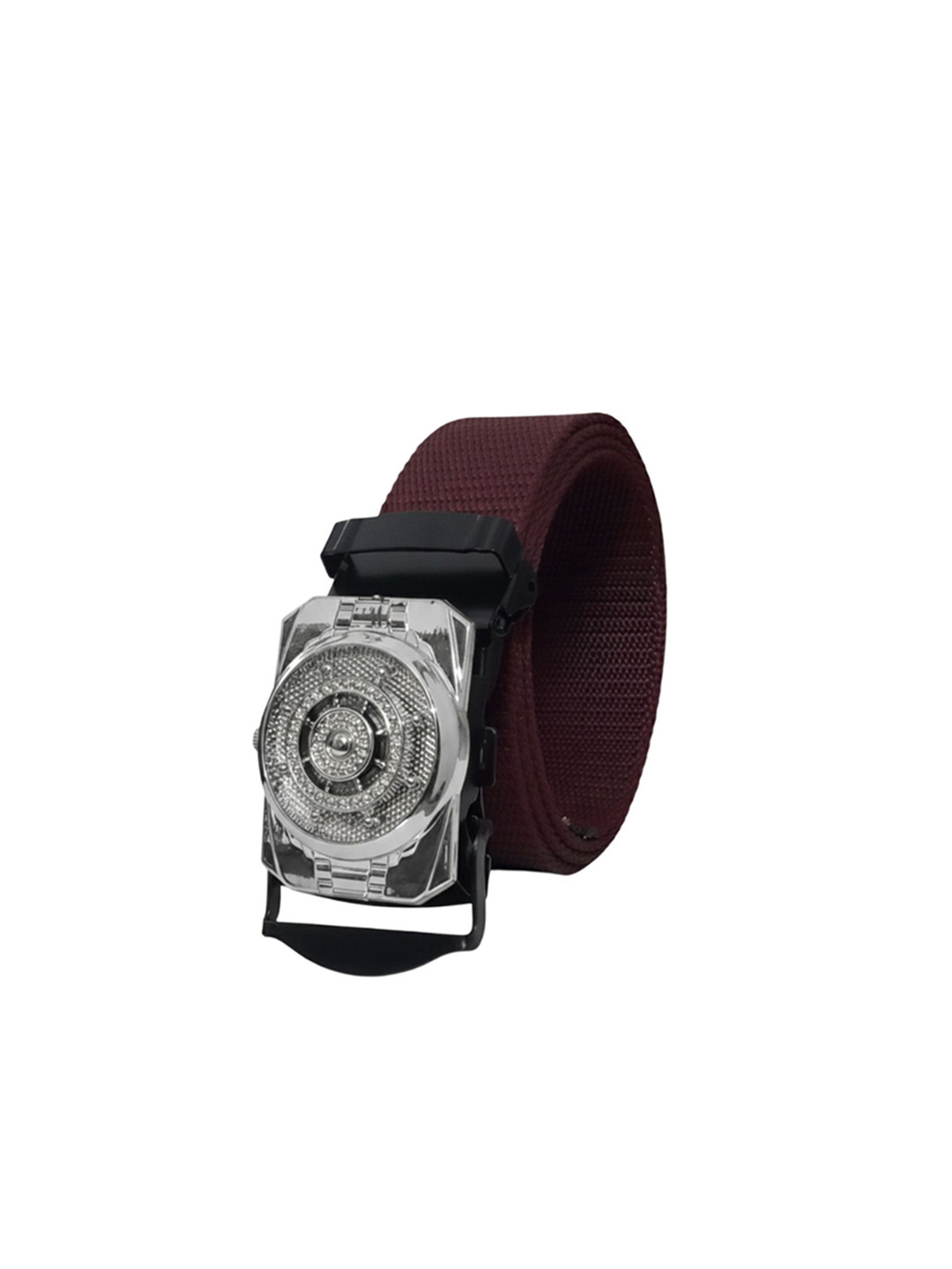 Niddleman Men Textured Spinning Buckle Belt
