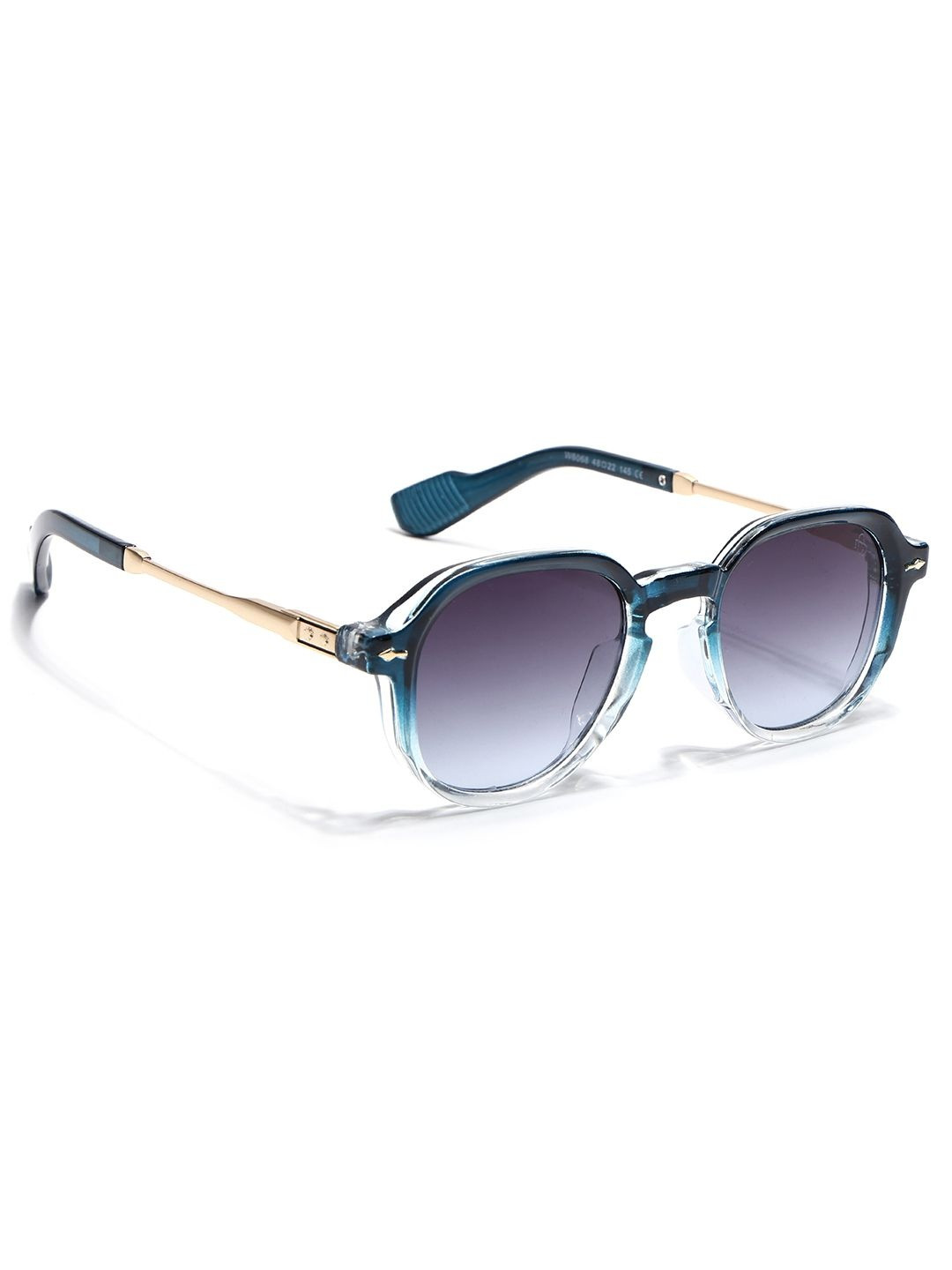 Eyejack Unisex Full Rim UV Protected Gradient Blue & Clear Wayfarer Sunglasses W6068CL2219