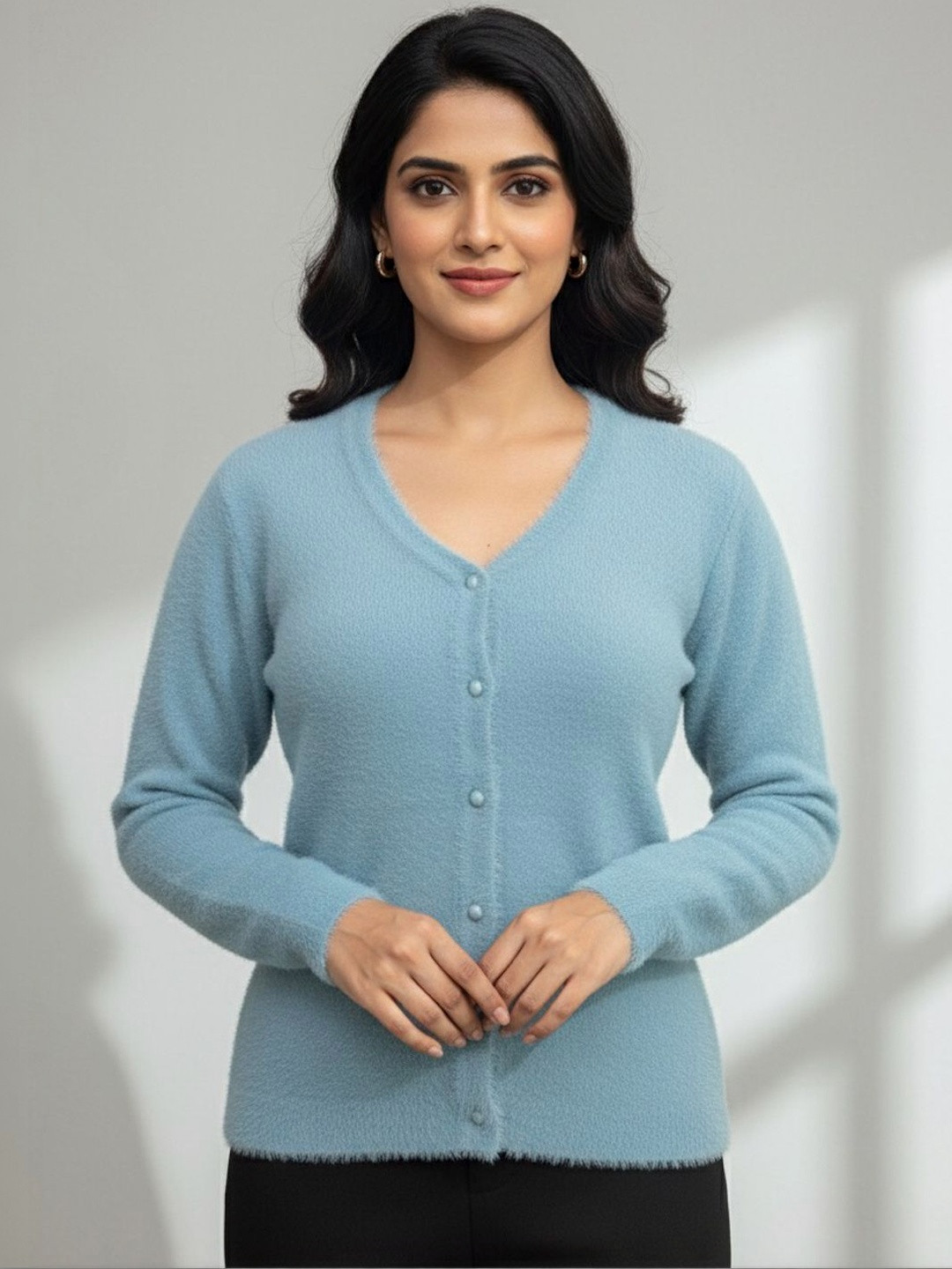 CLAPTON Women Woollen Sweater Vest with Fringed Detail