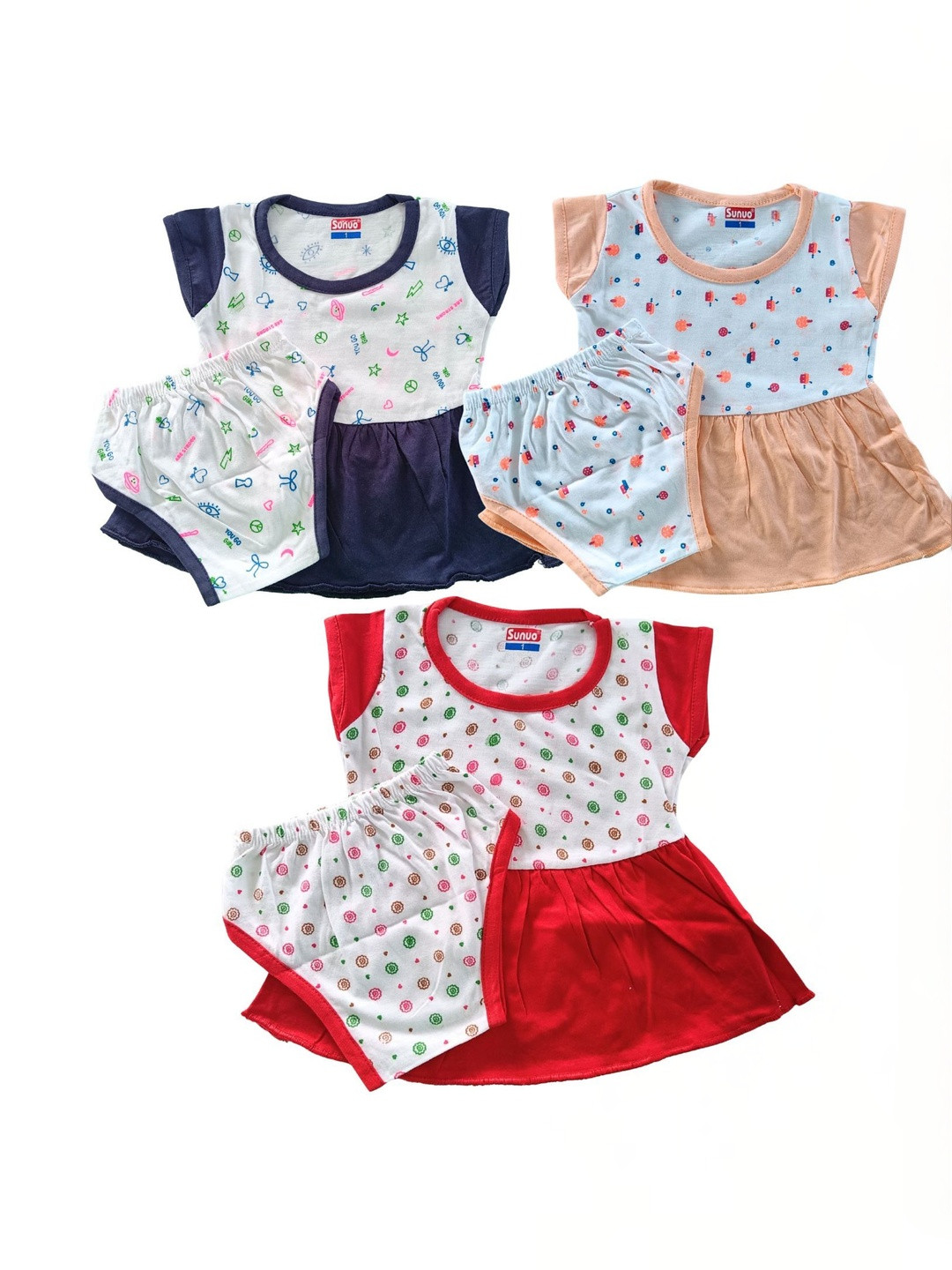 SUNUO Polka Dot Print A-Line Dress