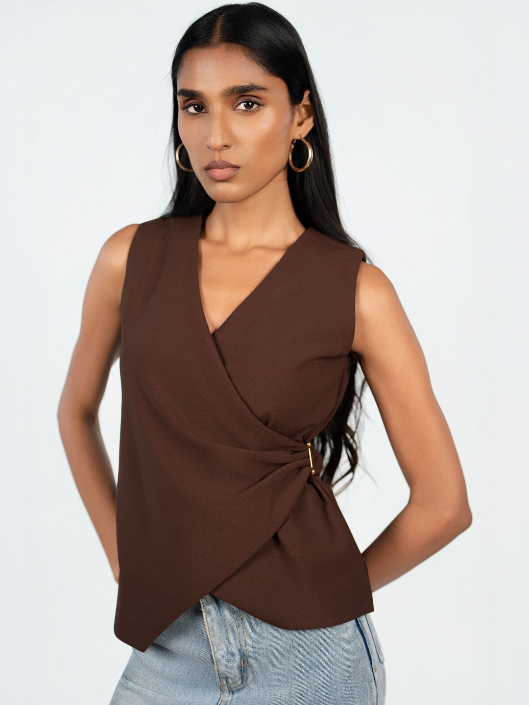 COLOR CAPITAL Twisted Wrap Top