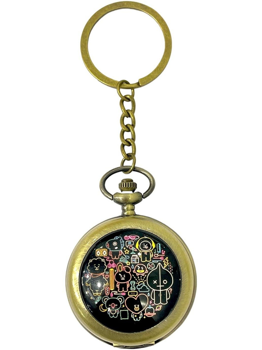 AUGEN Textured Pocket Watch Key Chain
