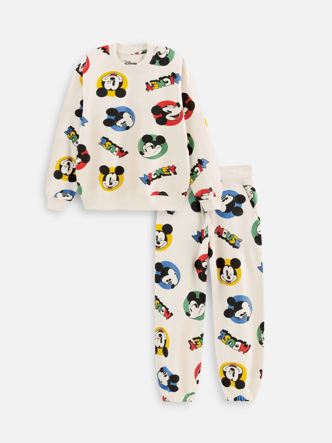 Nap Chief Infants Mickey Mood Printed Pure Cotton Sweatshirt With Joggers