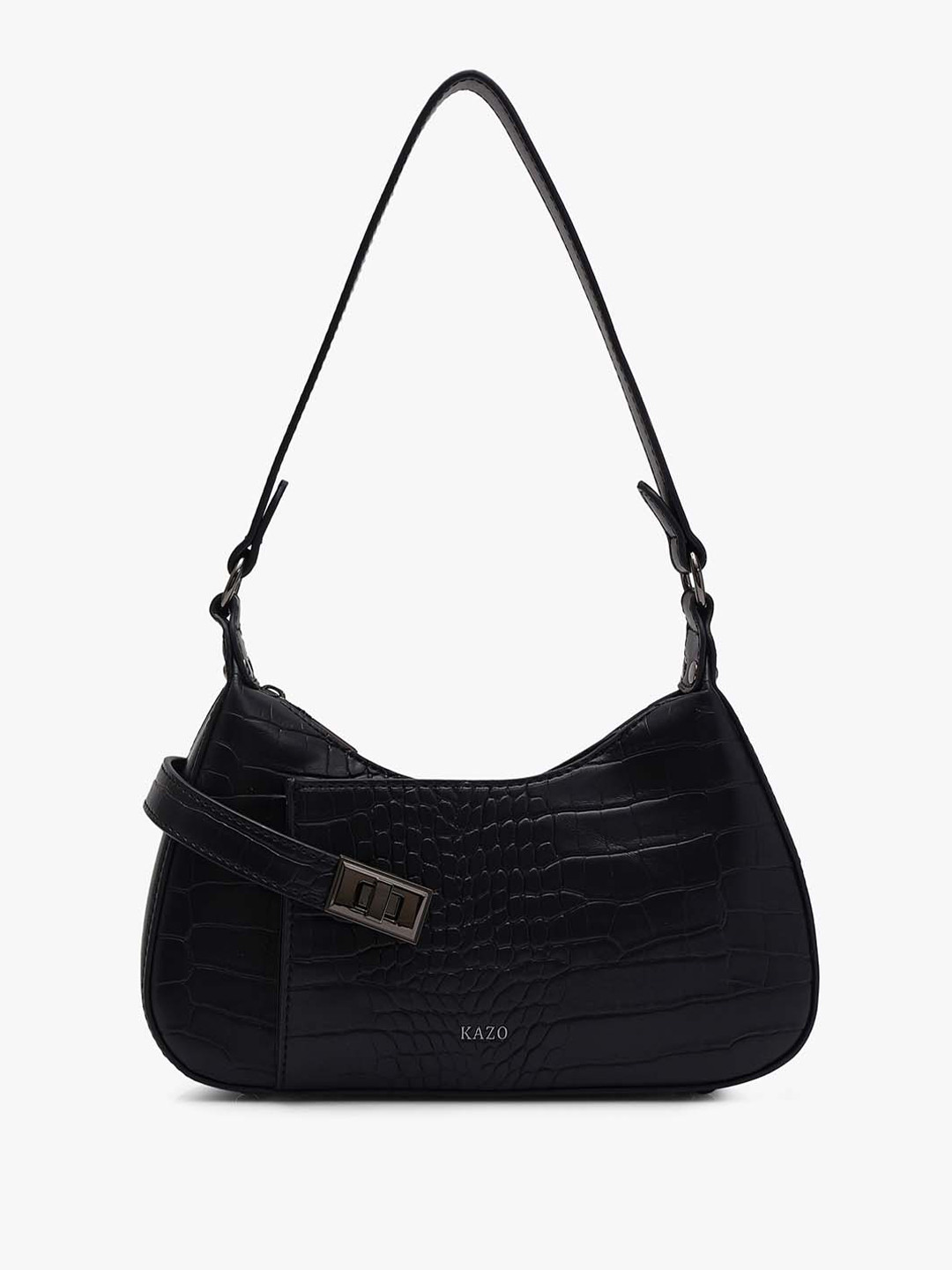 Kazo Women Textured Half Moon Kelya Shoulder Bag