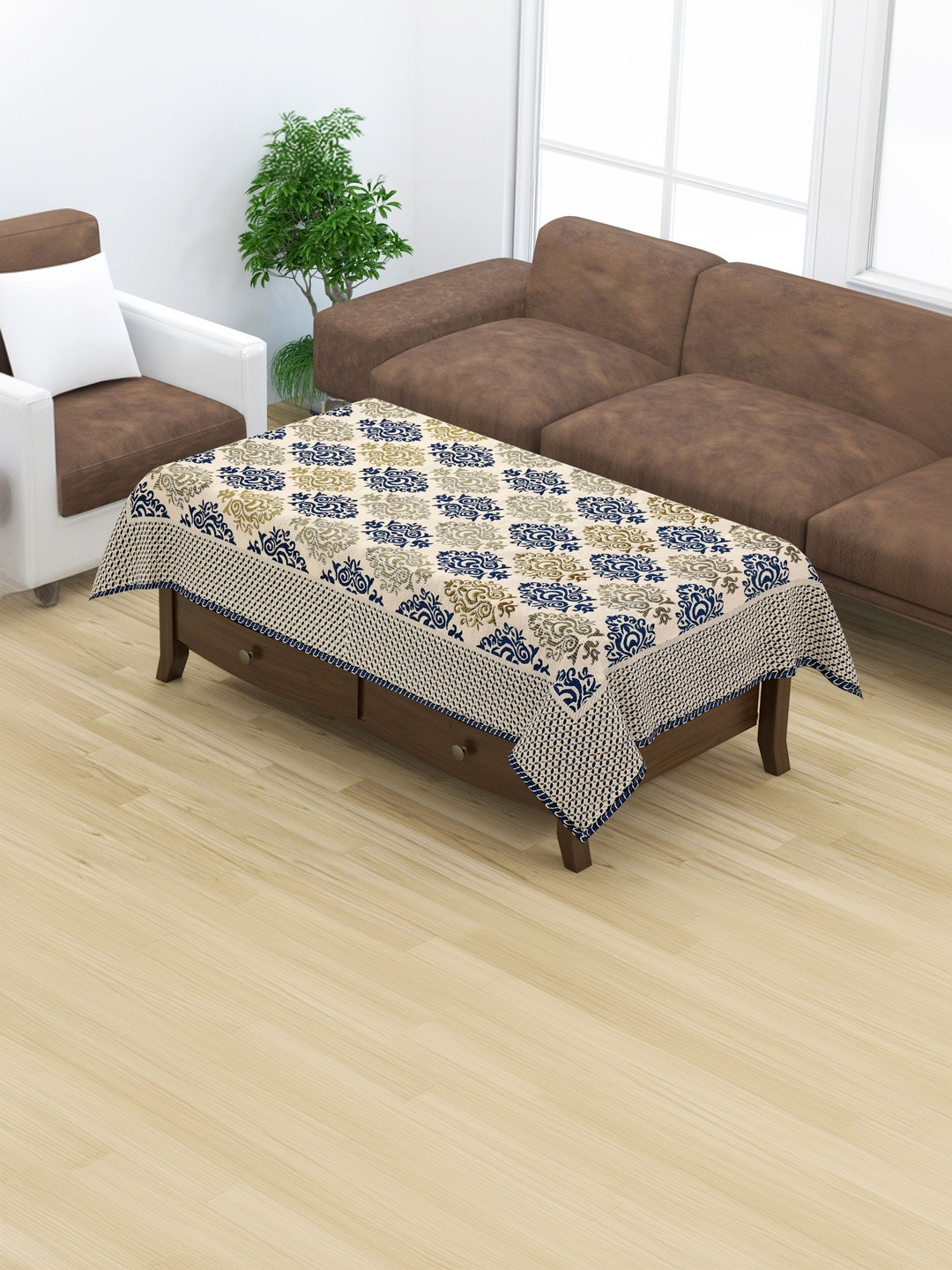 Furnishing Hut Ethnic Motif 4 Seater Center Table Cloth Cover