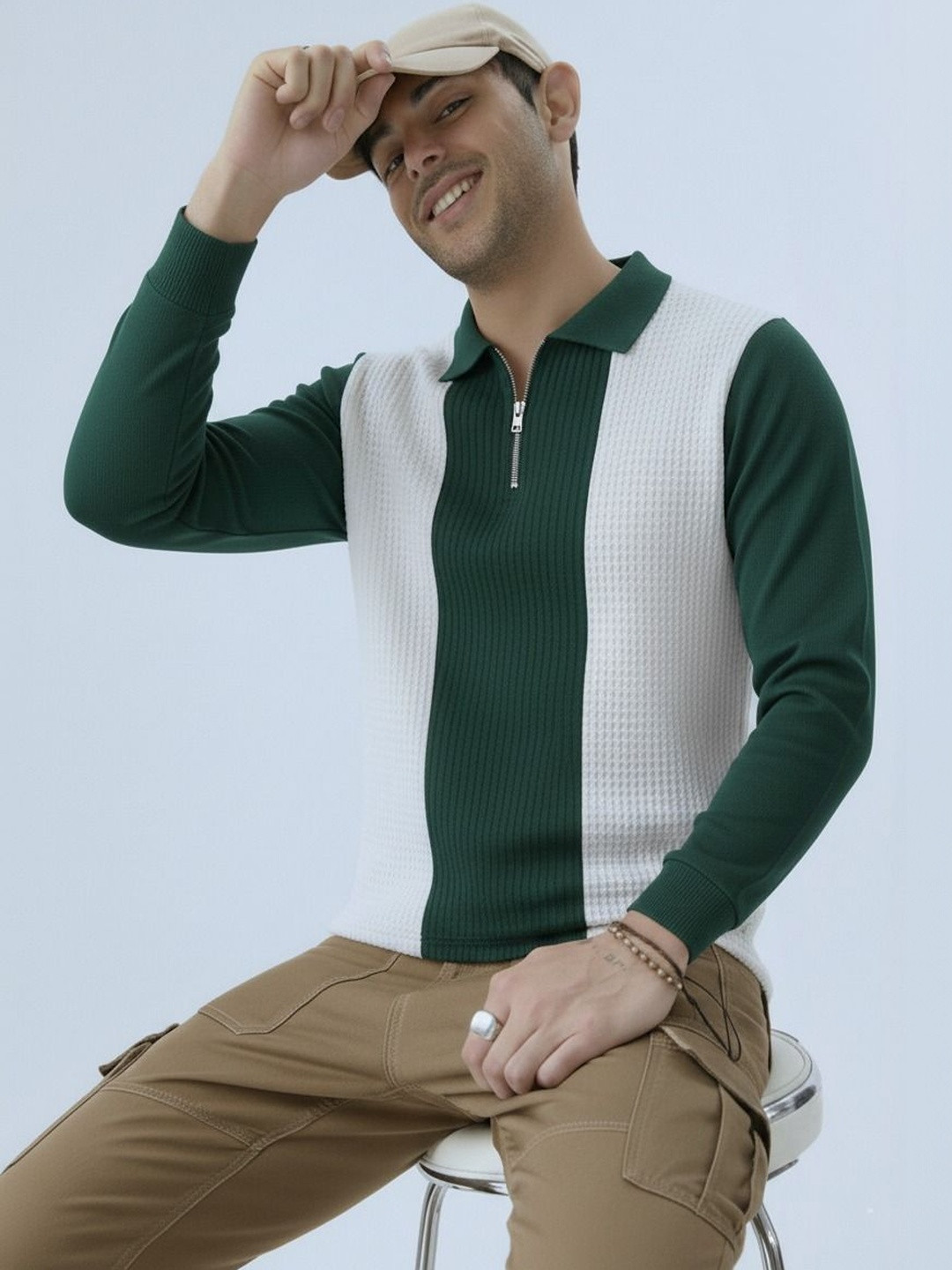 Try This Men Colourblocked Polo Collar 1 T-shirt