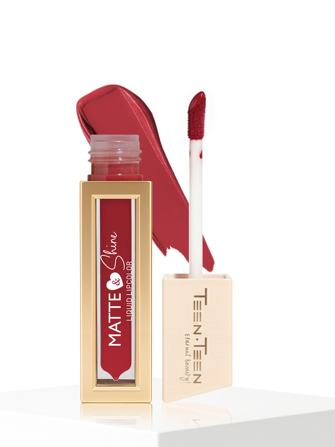 TEEN TEEN COSMETICS Matte & Shine Waterproof Liquid Lip Colour - 4 ml - Lovely Pink - 13