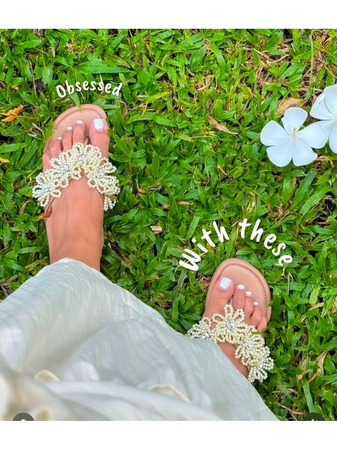 SANDAL STORIES Women Open Toe Flats with Beaded