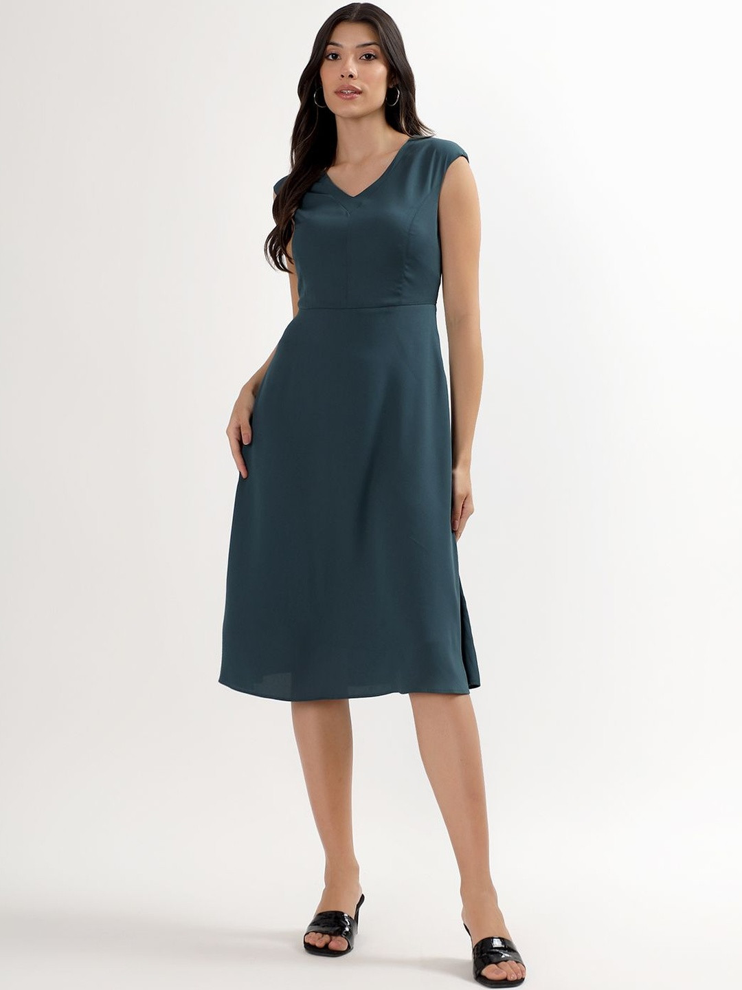 PELLE LUXUR A-Line Midi Dress