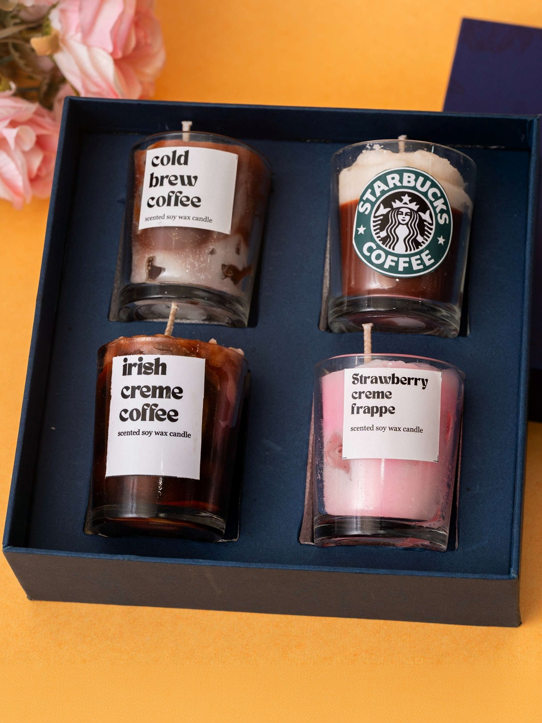 gabrunaari Set of 4 Coffee Lovers Shot Soy Wax Jar Candle