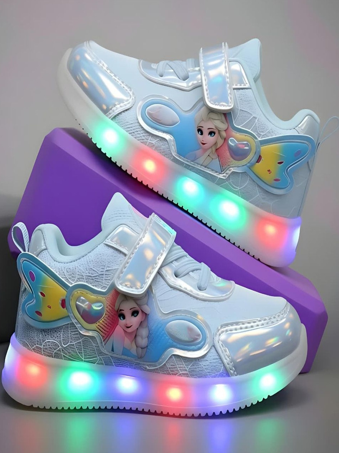 Crazyly Girls Elsa Printed Sneakers