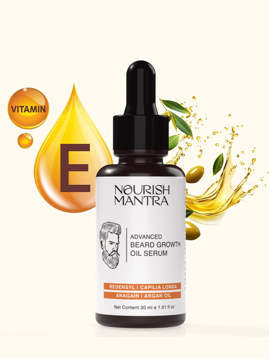 Nourish Mantra Men Advanced Beard Growth Oil - 30ml