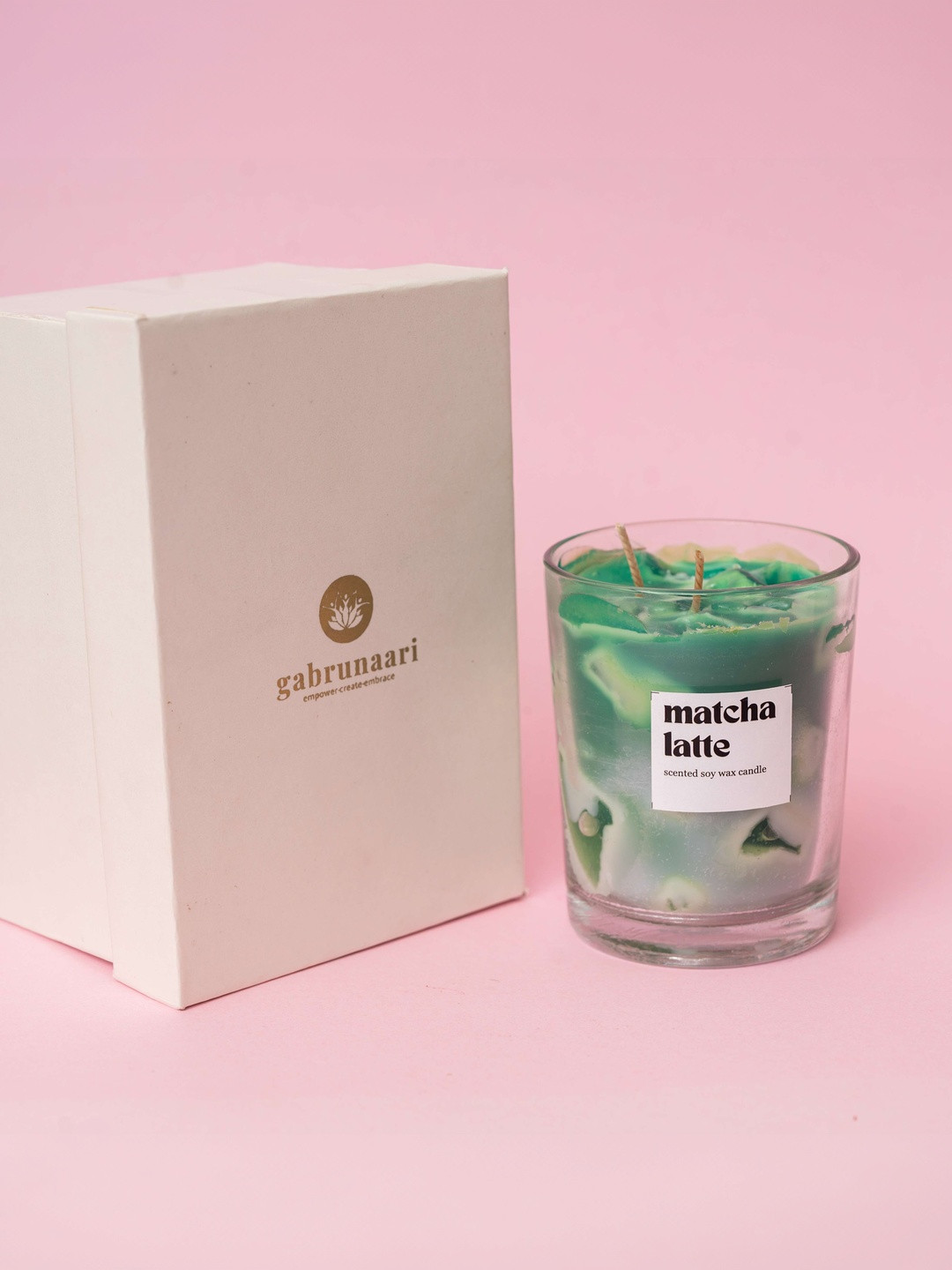 gabrunaari Green Zen Latte Candle Grande Jar Candle