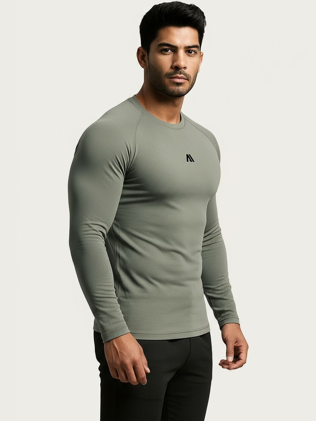 ANTUM Men Brand Logo Compression T-shirt