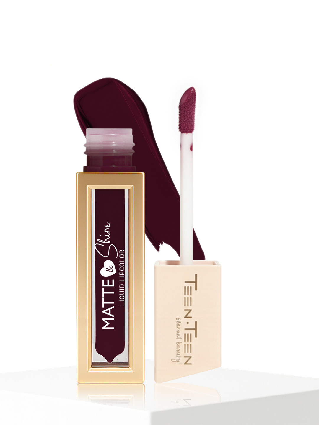 TEEN TEEN COSMETICS Matte & Shine Liquid Lip Color Lipstick - 4 ml - Magic Maroon 23