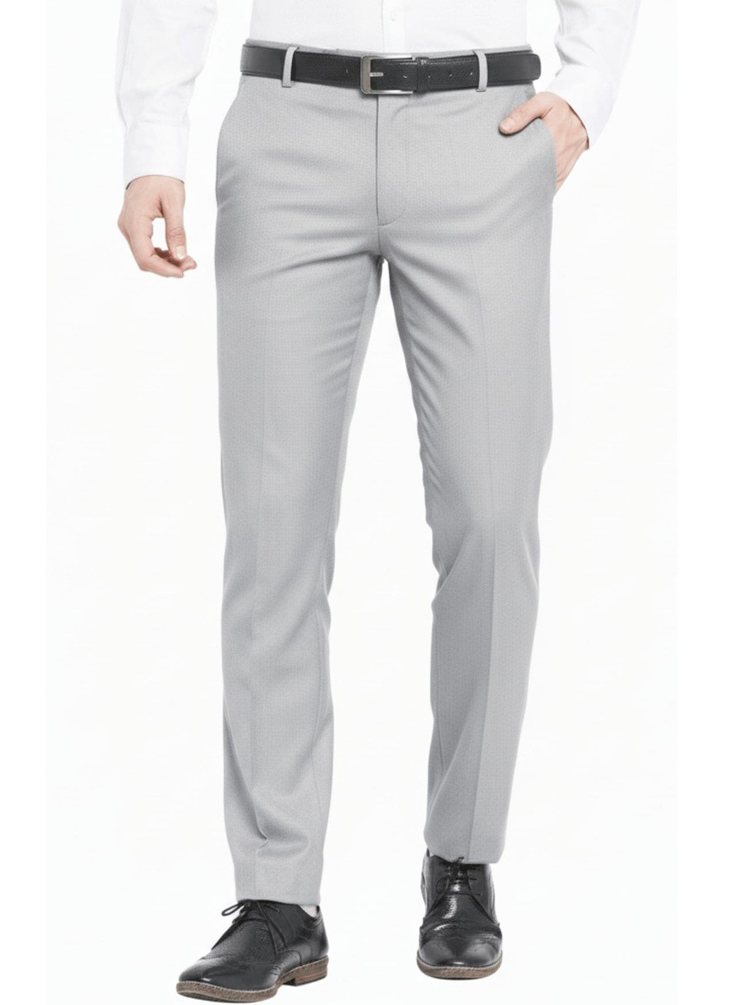 VILLAIN Men Classic Slim Fit Trousers