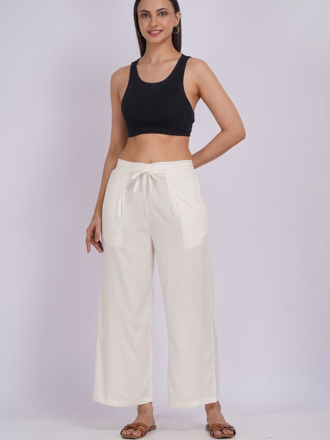 Minimul Cotton Wide Leg Palazzo Pant