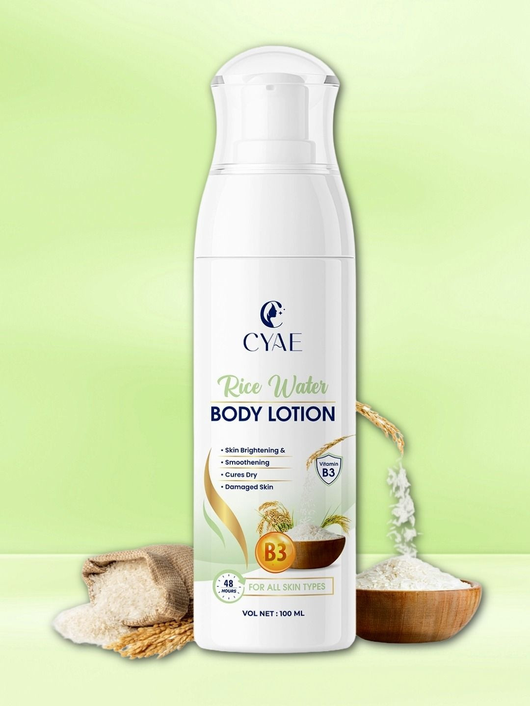 Cyae Rice Water Body Lotion With Vitamin B3 - 100 ml