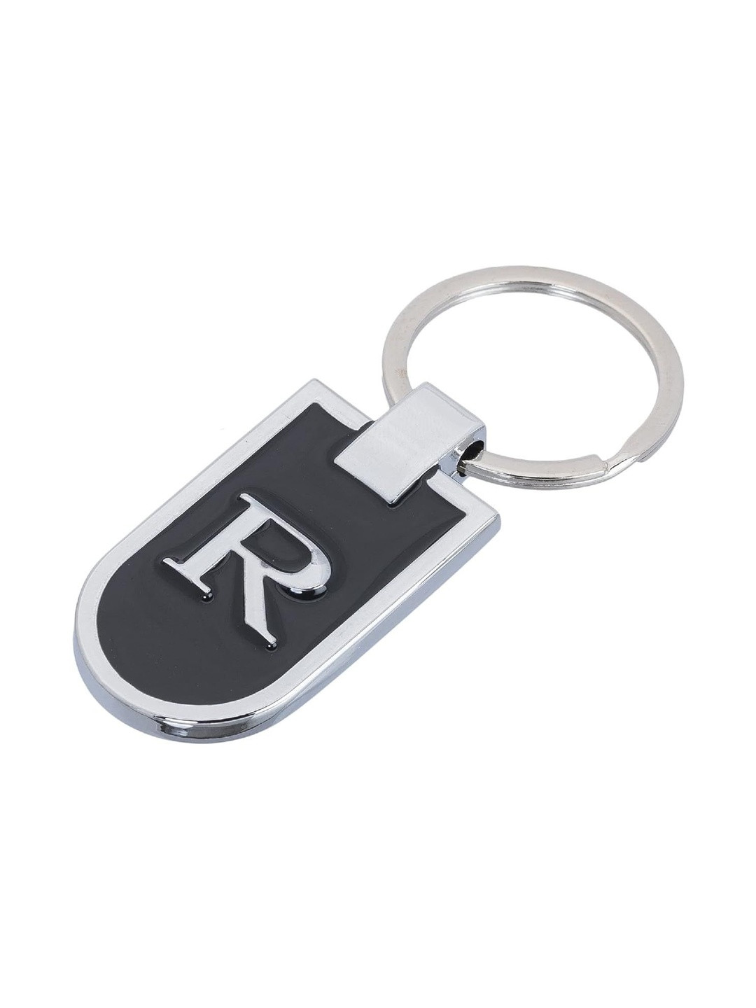 AUGEN Stainless Steel Alphabet Letter R Keychain