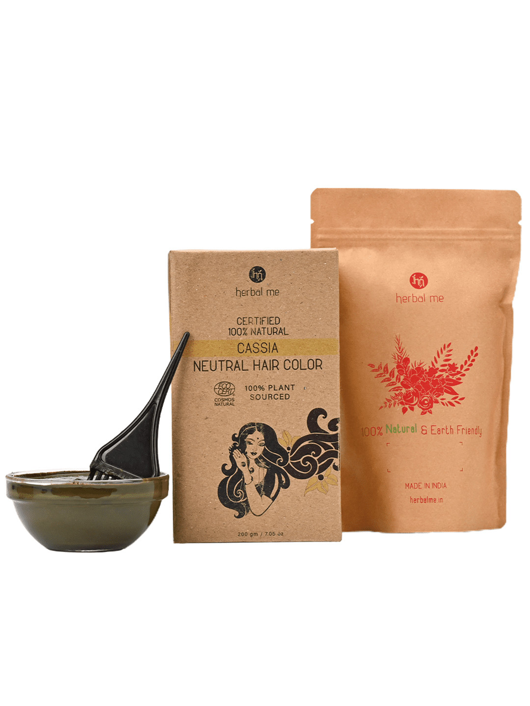 HERBAL ME Certified 100% Natural Neutral Hair Colour 200 g - Cassia