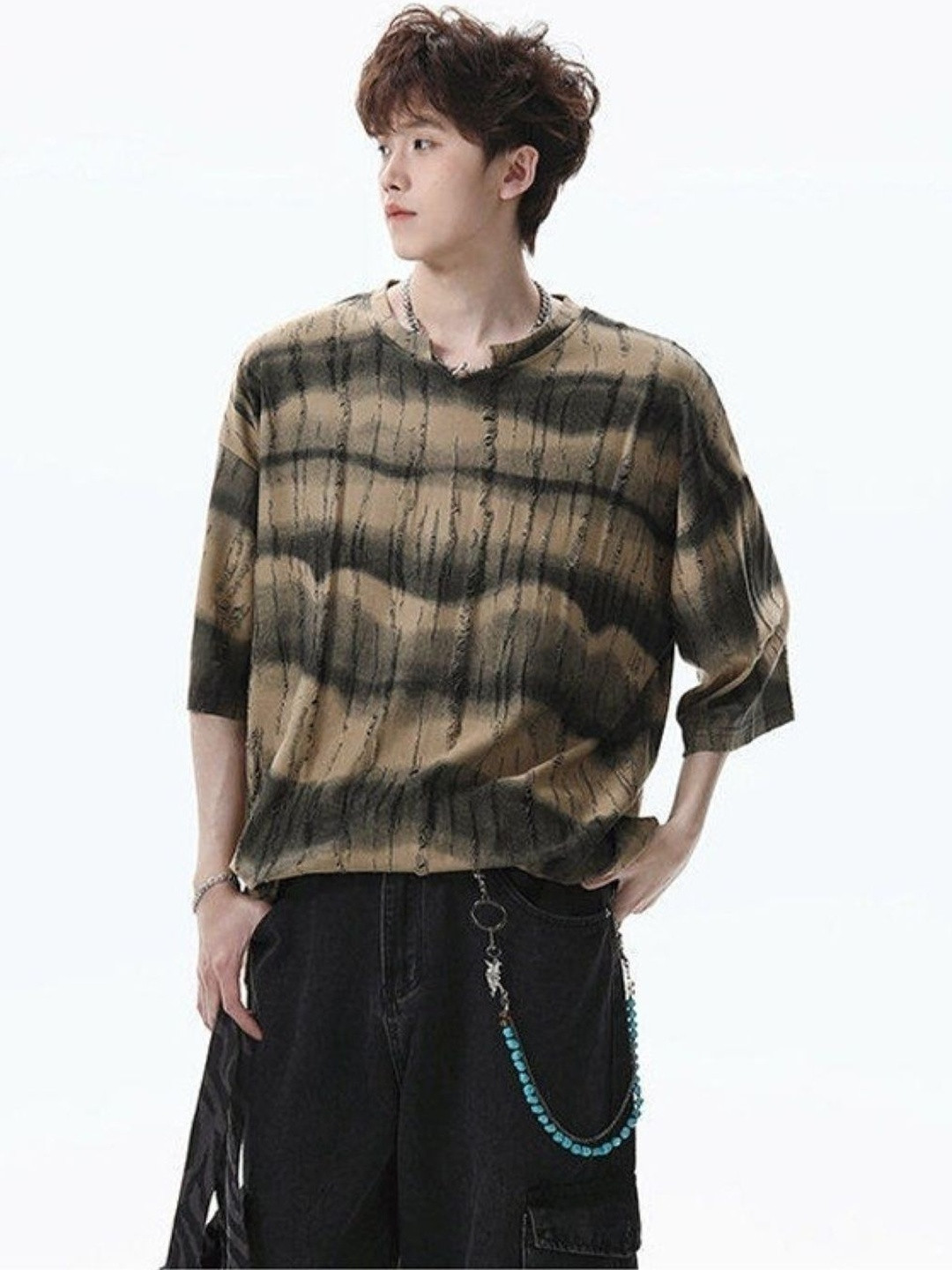 KPOP Men Tie and Dye Dyed T-shirt