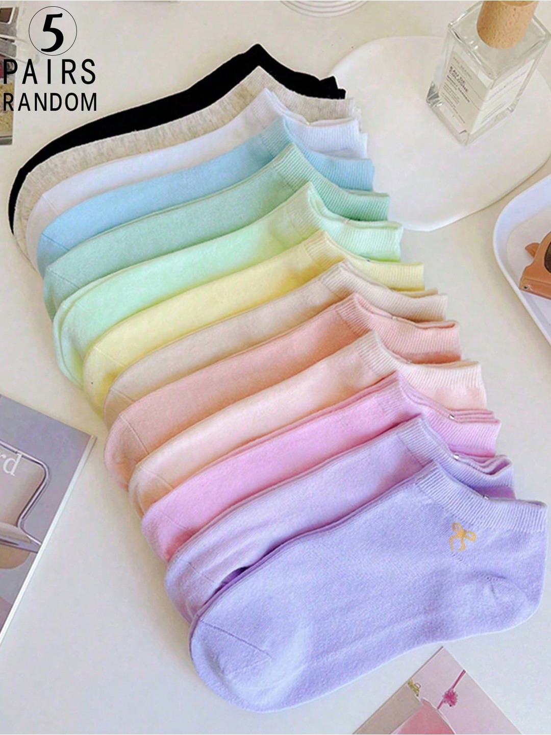Nicsy Women Pack of 5 Above Ankle Socks