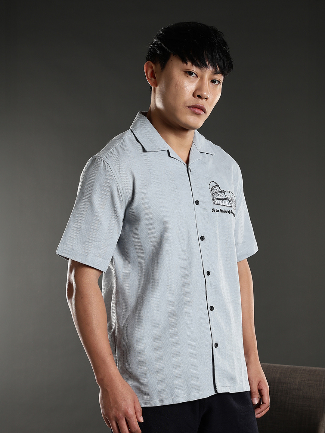 Eszett Heritage Oversized Cuban Collar Cotton Shirt