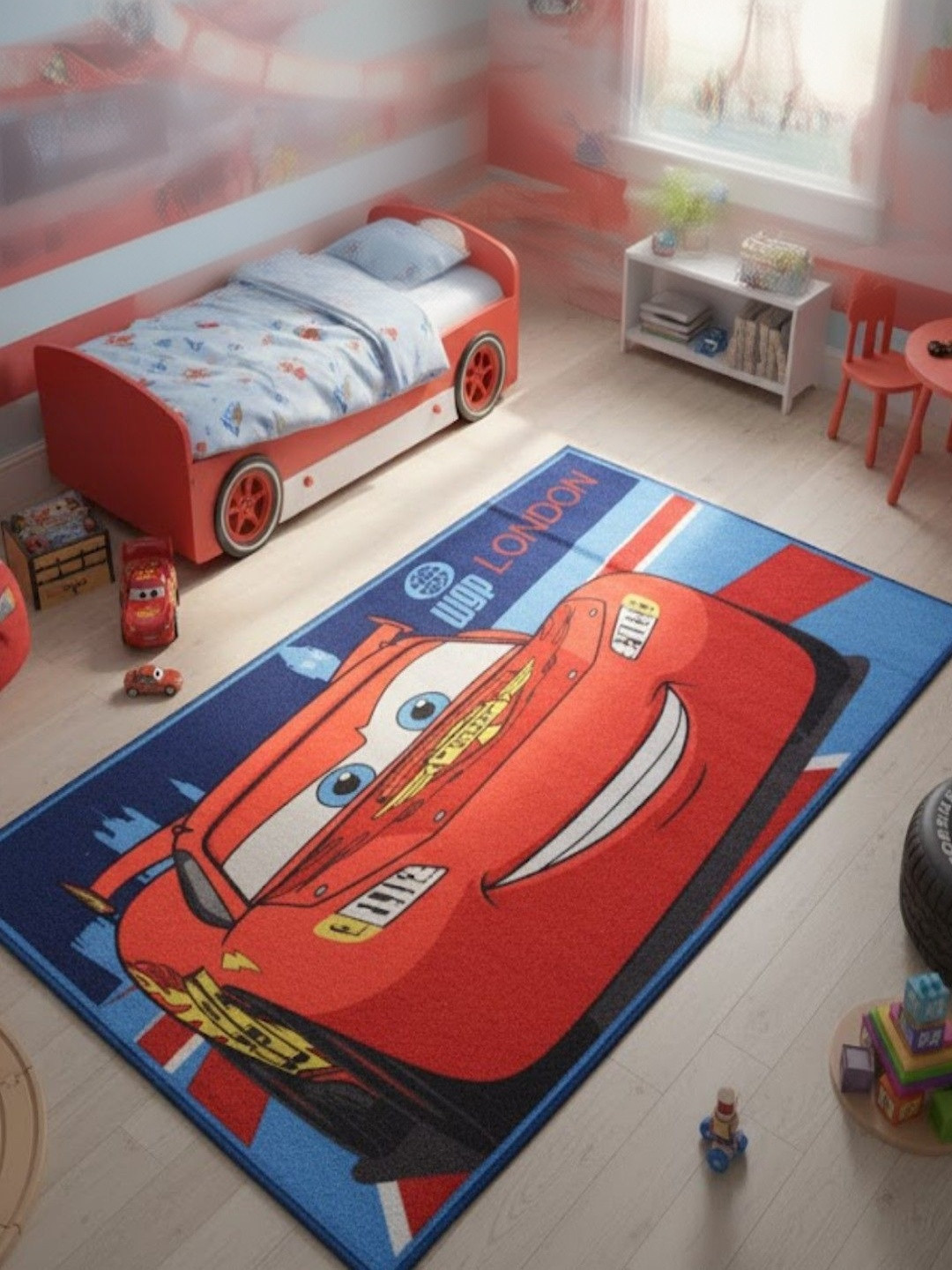 Disney Kids Disney Car Cartoon Characters Anti-Skid Nylon Carpet