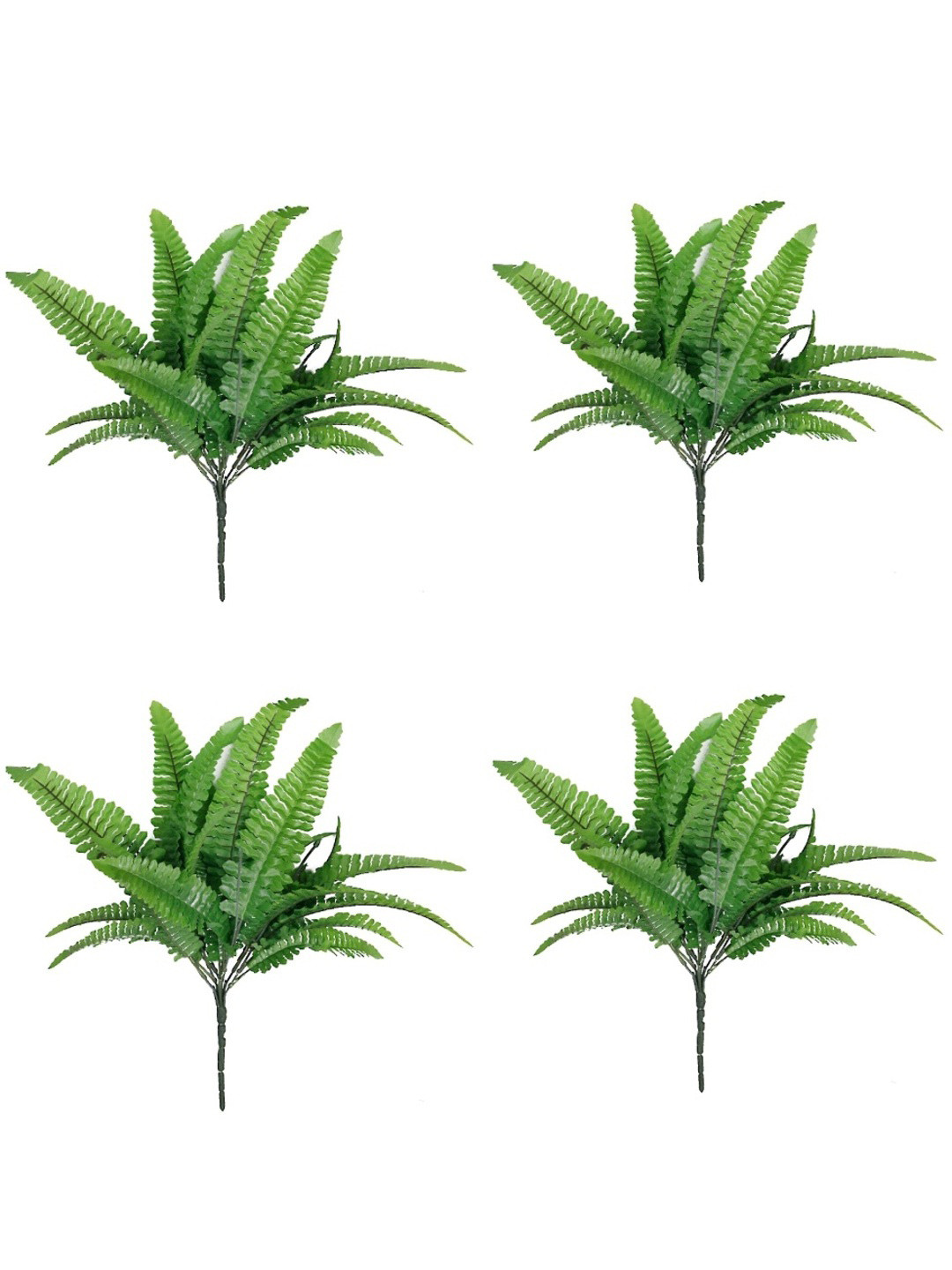 paperi Green 4 Pieces Fern Artificial Plant Without Pot