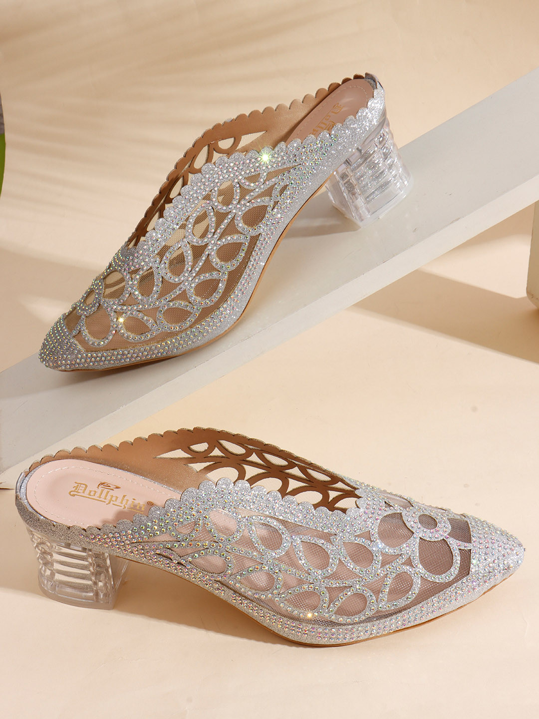 Dollphin Women Silver Heels