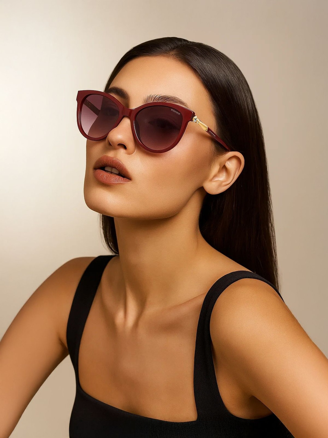 Espee Women Purple Lens & Purple Cateye Sunglasses with UV Protected Lens