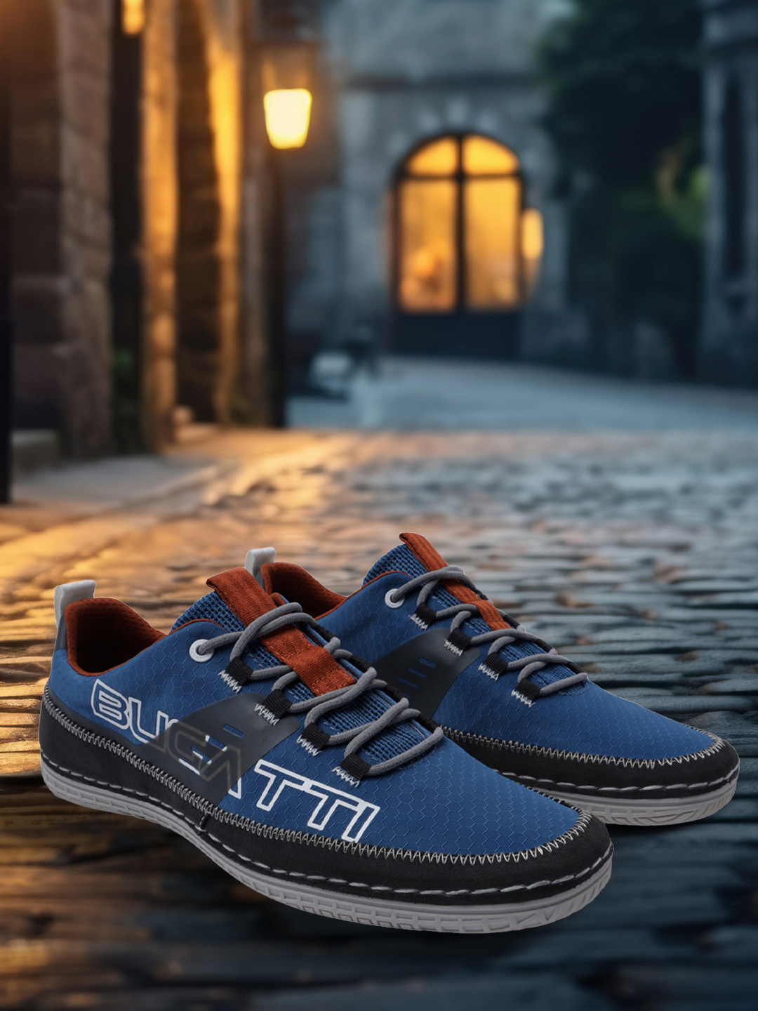 Bugatti Bimini Men Printed Lace Up Sneakers