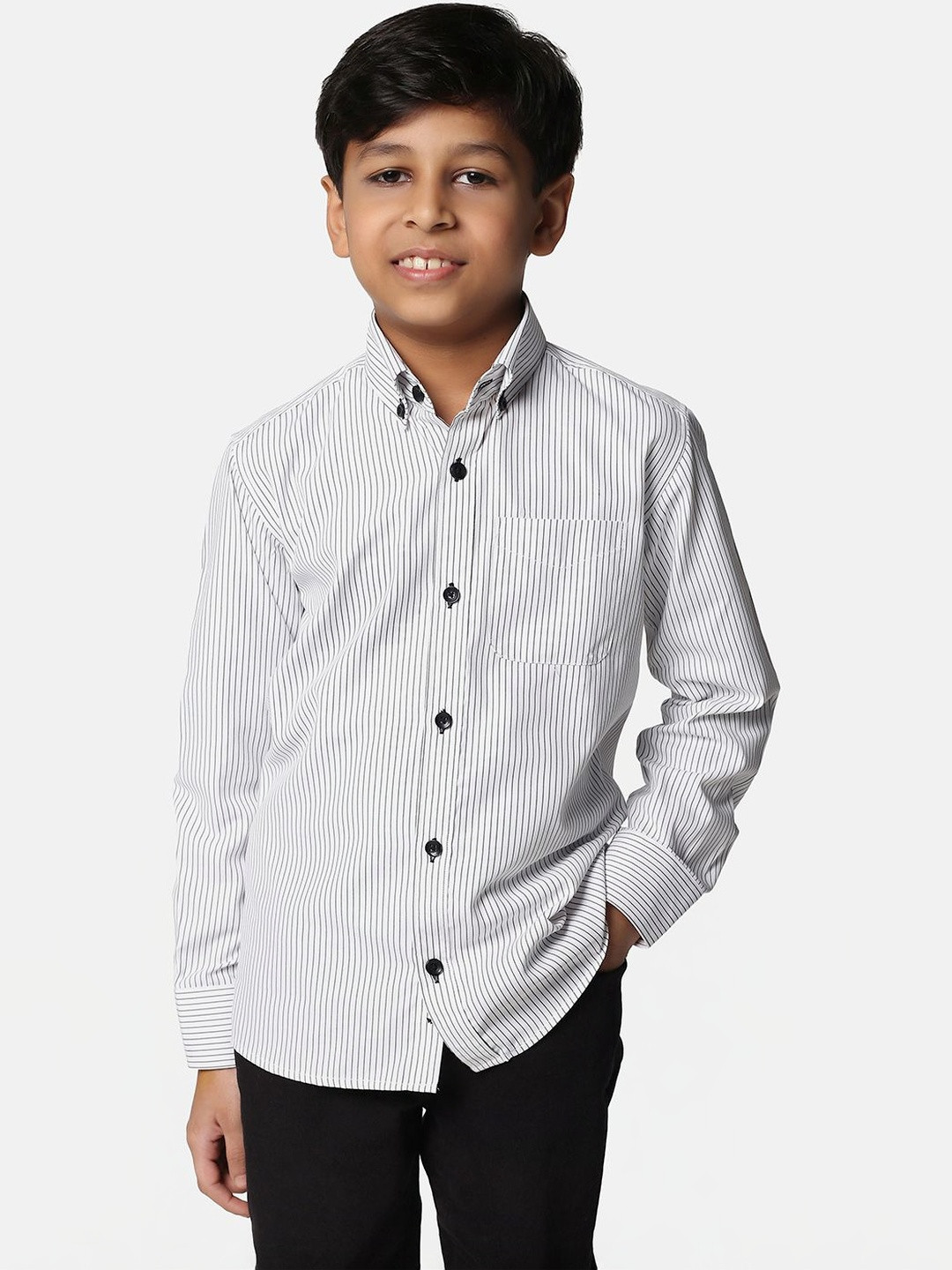 tututree Boys Comfort Striped Casual Shirt
