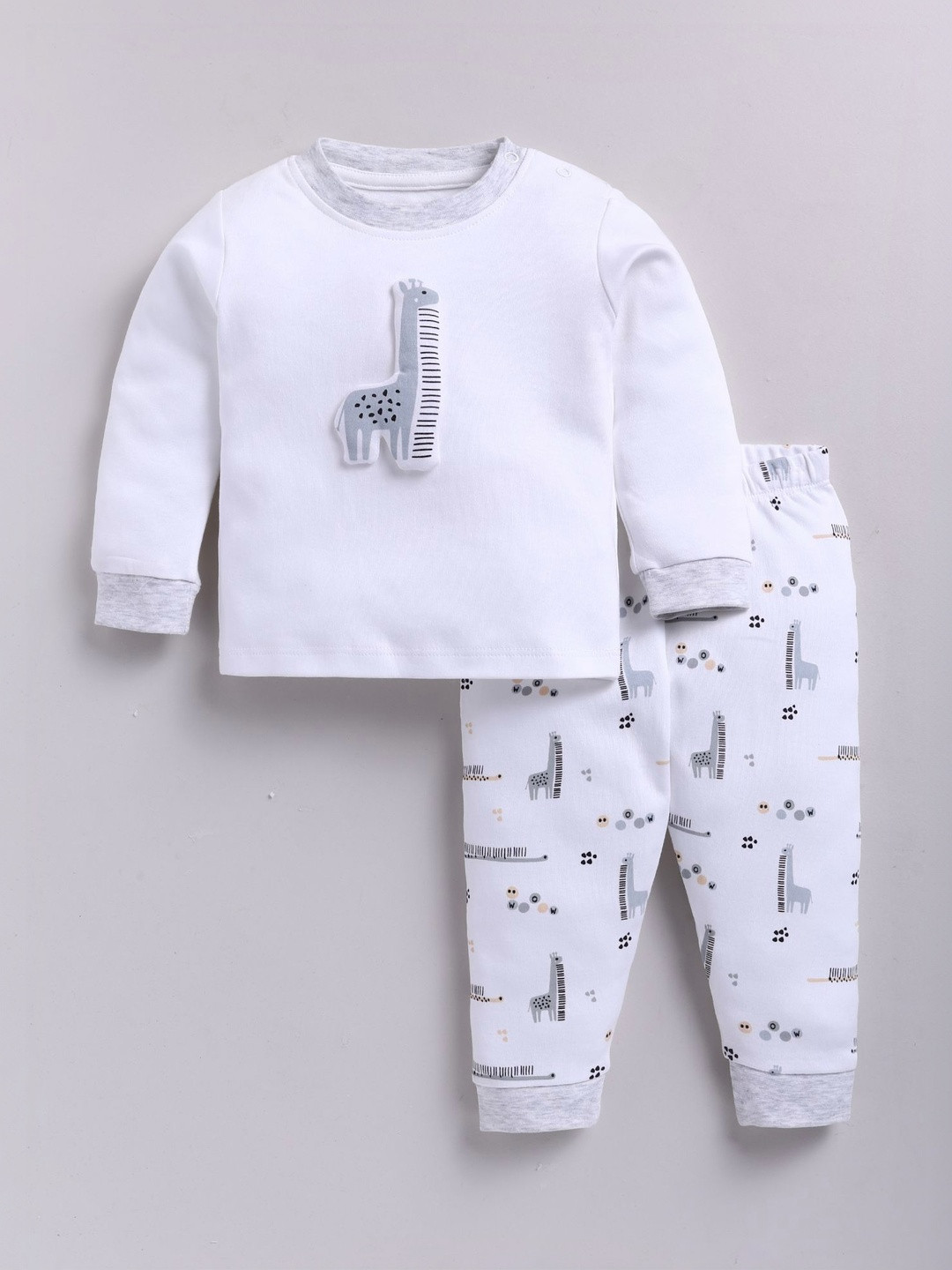 Smart Baby Unisex Kids Printed T-shirt with Pyjamas