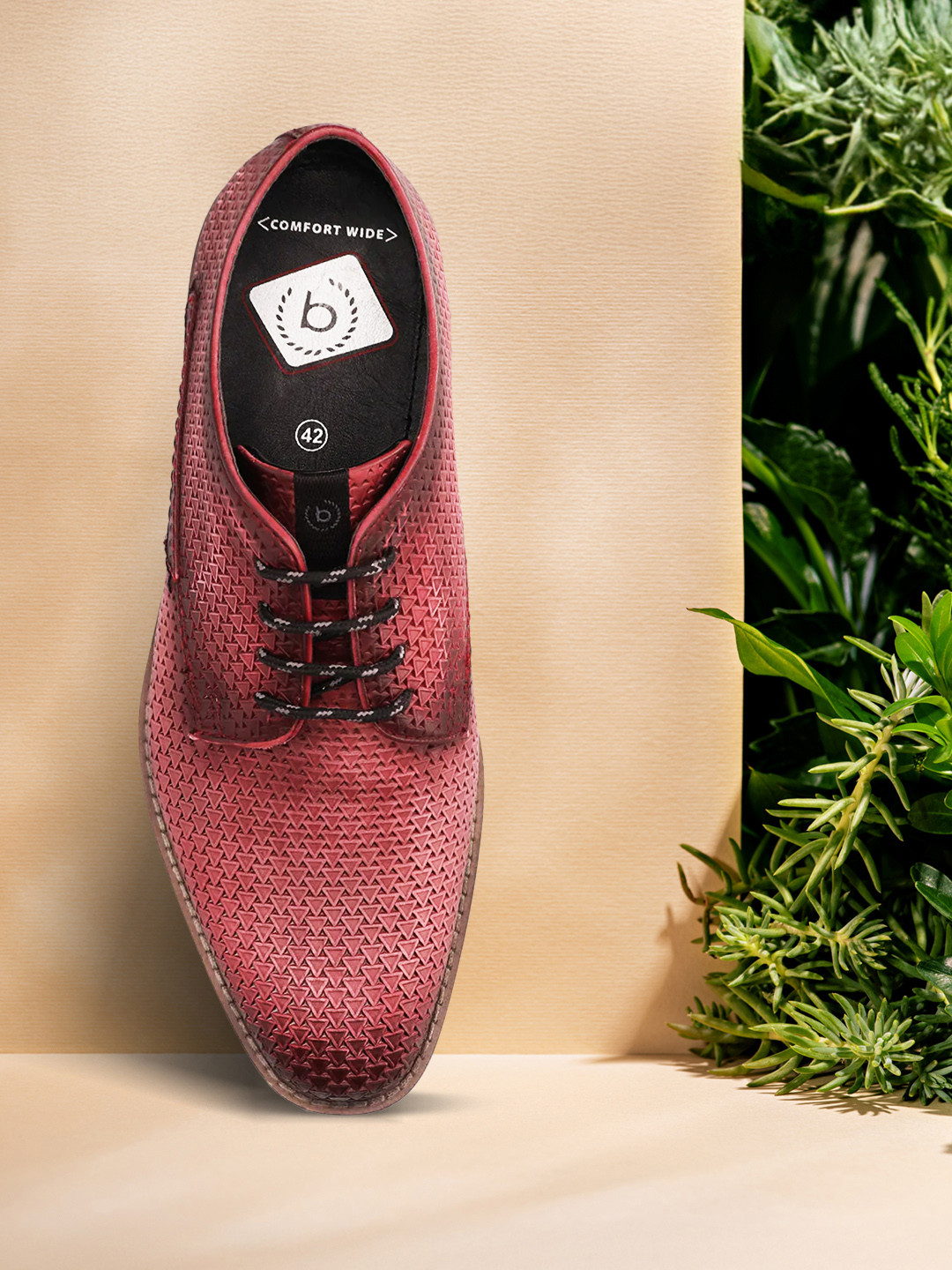 Bugatti Ben Comfort Men Textured Leather Formal Derbys