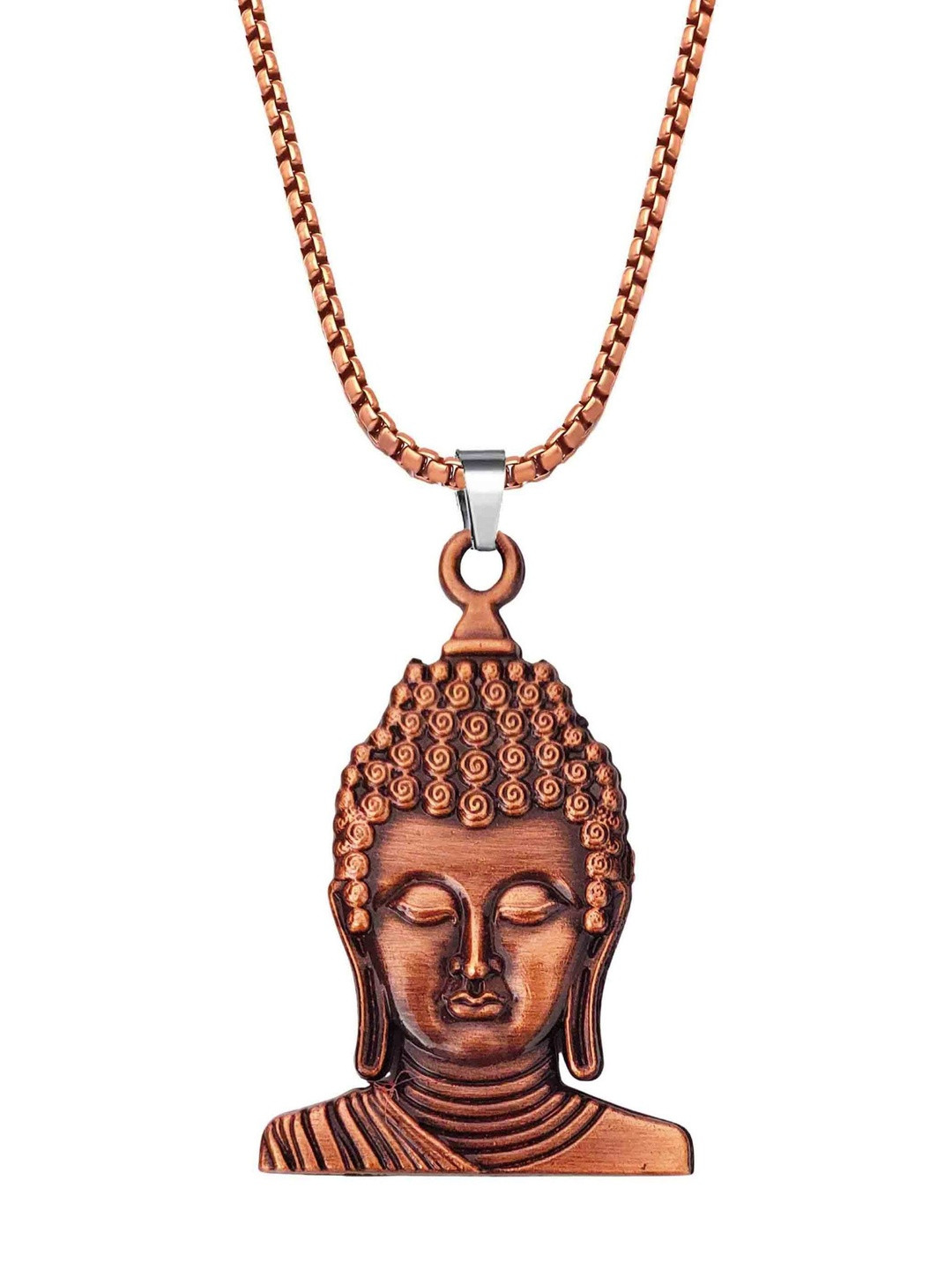 M Men Style Rhodium-Plated Contemporary Pendants with Chains