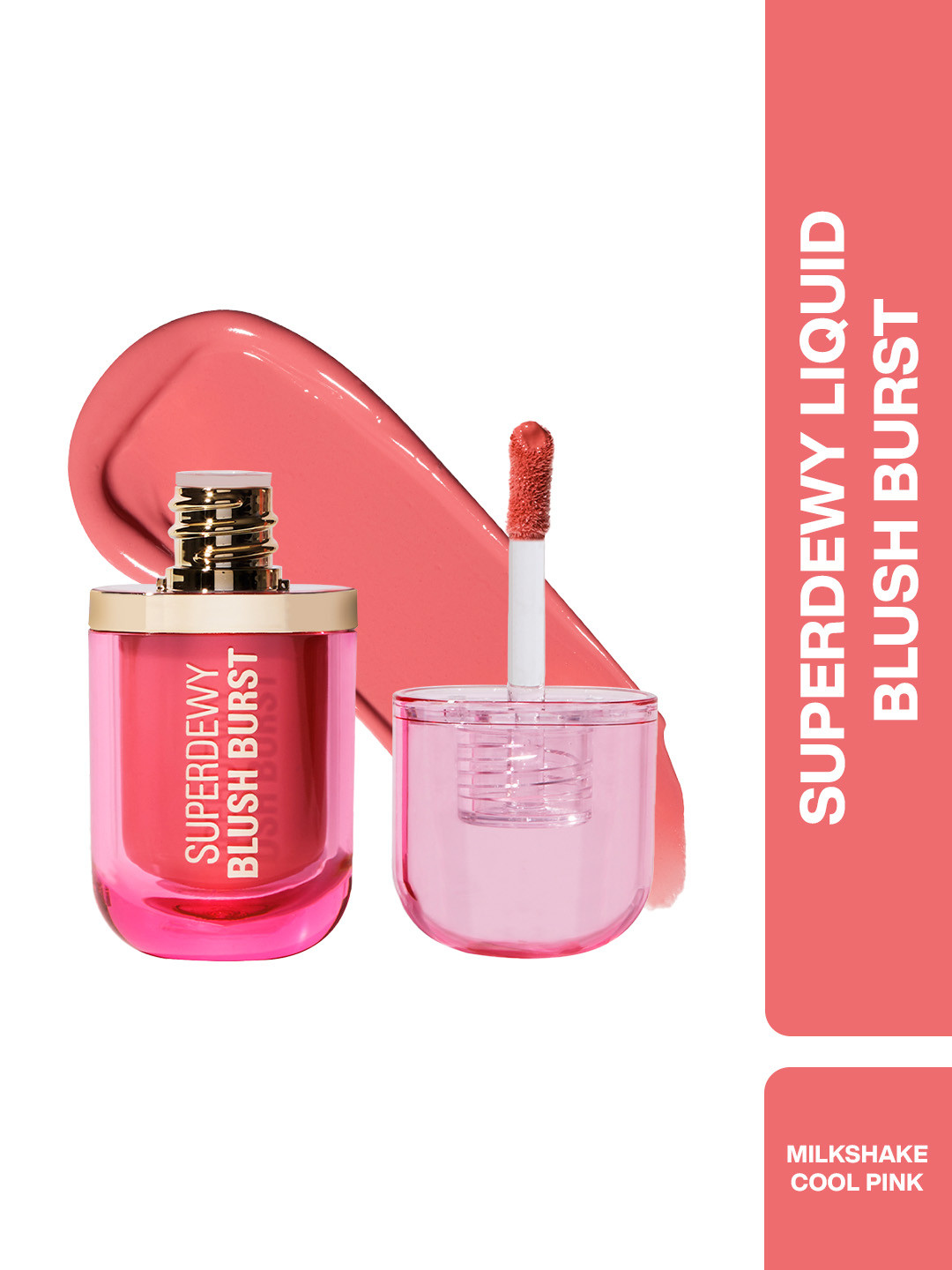 Makeup Revolution London Super Dewy Liquid Blush - 4.2ml - Strawberry Milkshake Cool Pink