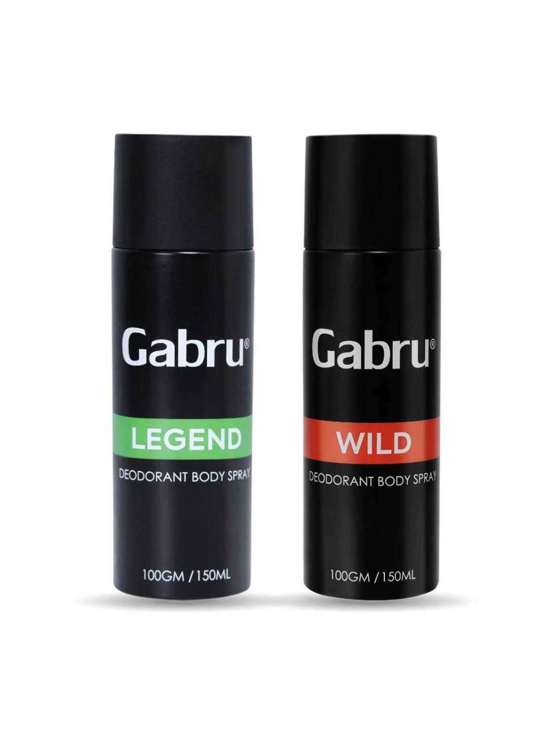 GABRU Men Set Of 2 Legend & Wild Long Lasting Deodorant Body Spray - 150 ml Each