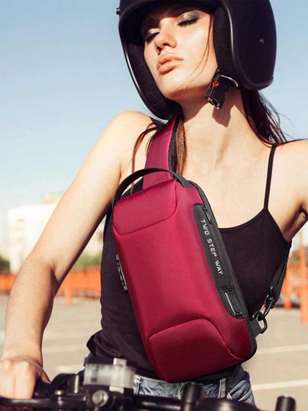 BANGE Unisex Anti-Theft Water & Scratch Resistant Crossbody Sling Bag with USB Port