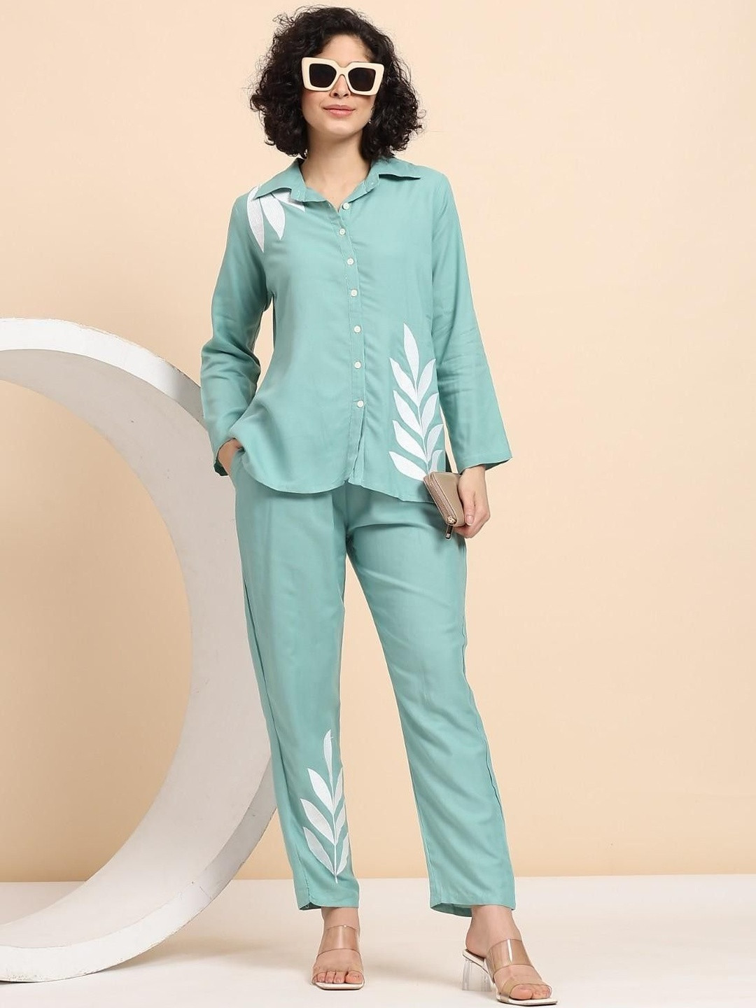 KIAARON Embroidered Shirt & Trousers Co-Ords