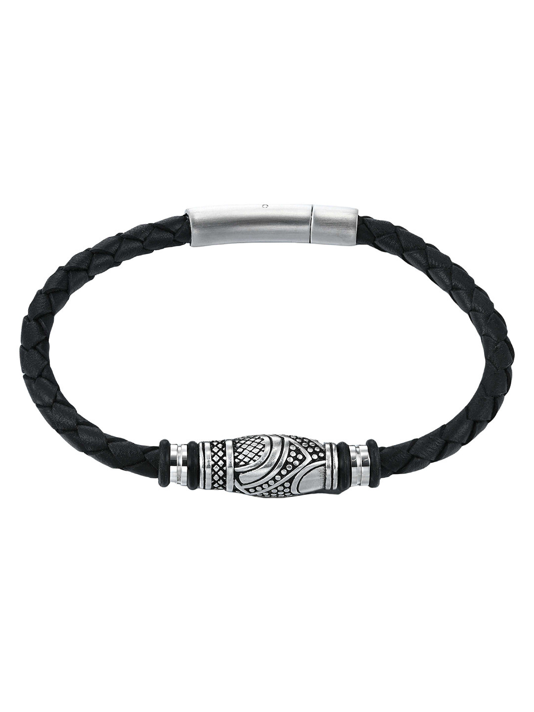 Aiza Men Eclipse Band Leather Bracelet