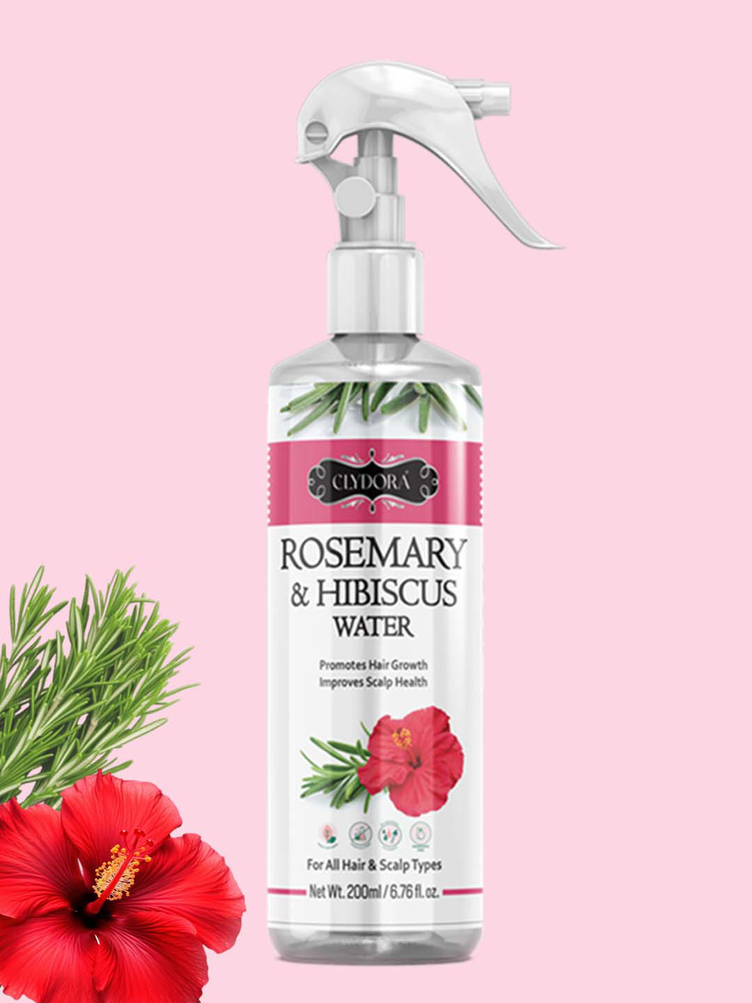 CLYDORA Rosemary Hibiscus Water Spray- 200 ml