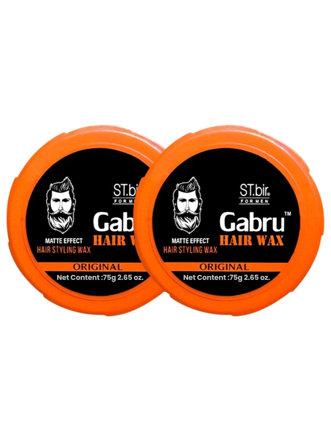GABRU Set Of 2 Matte Effect Hair Styling Wax- 75 g Each- Orange