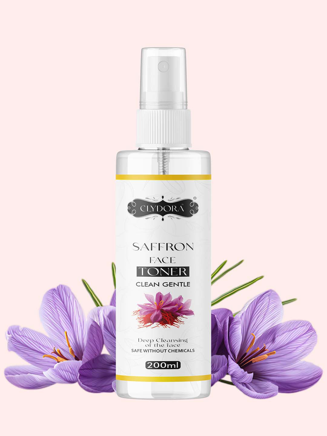 CLYDORA Unisex Red Saffron Deep Cleansing Face Toner - 200ml