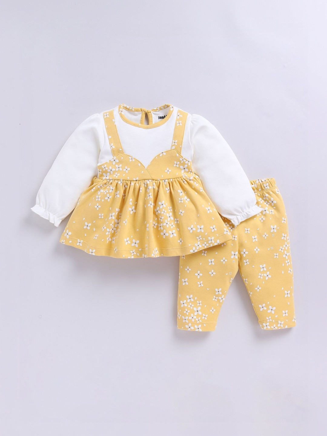 Smart Baby Girls Printed T-shirt with Leggings