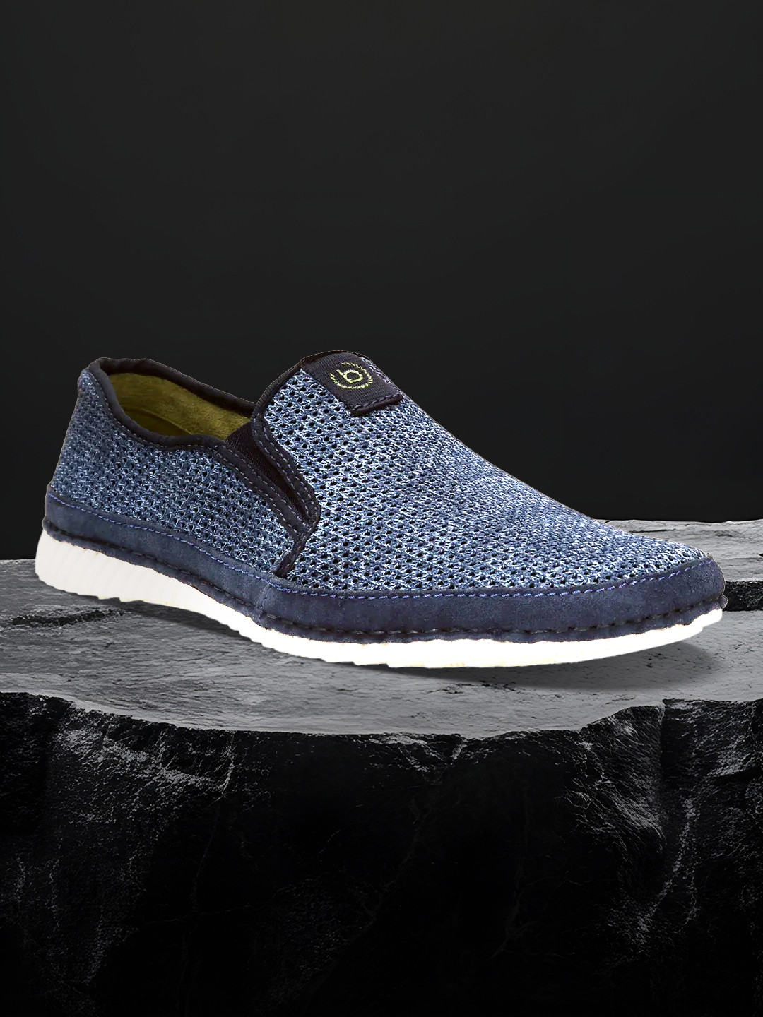 Bugatti Colville Men Textured Round Toe Textile Loafers