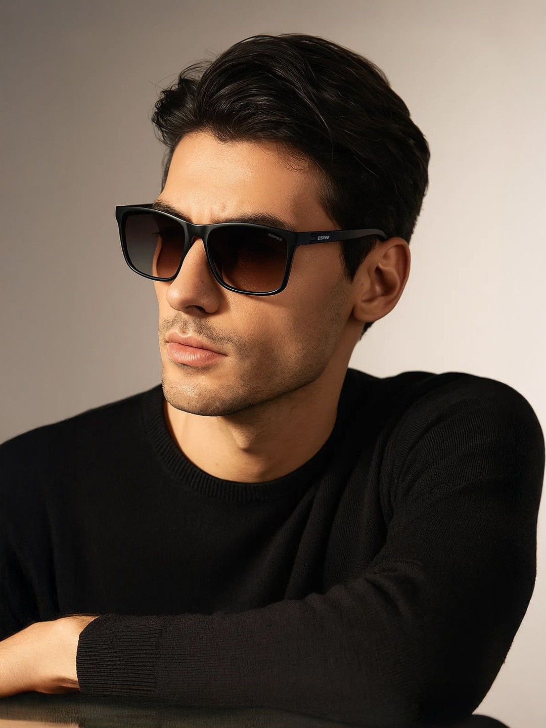 Espee Men Brown Lens & Brown Square Sunglasses with